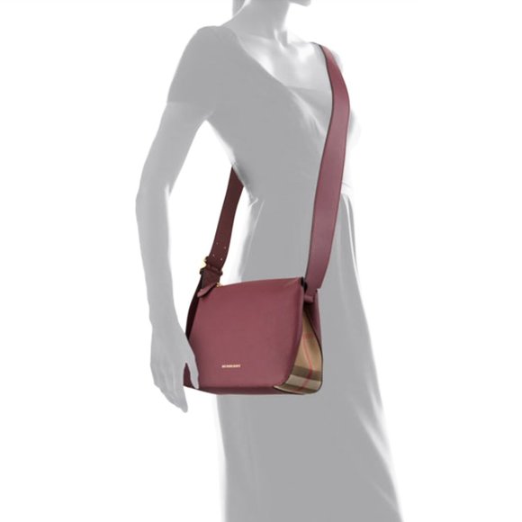 Burberry Helmsley House Check & Leather Cross Body Bag - Picture 2 of 9
